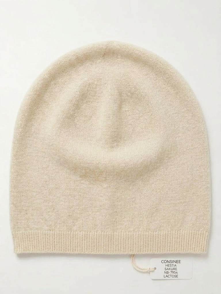 Brushed cashmere skull cap