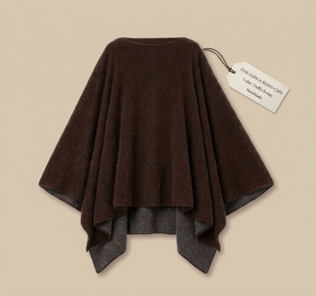 Brushed cashmere kimono