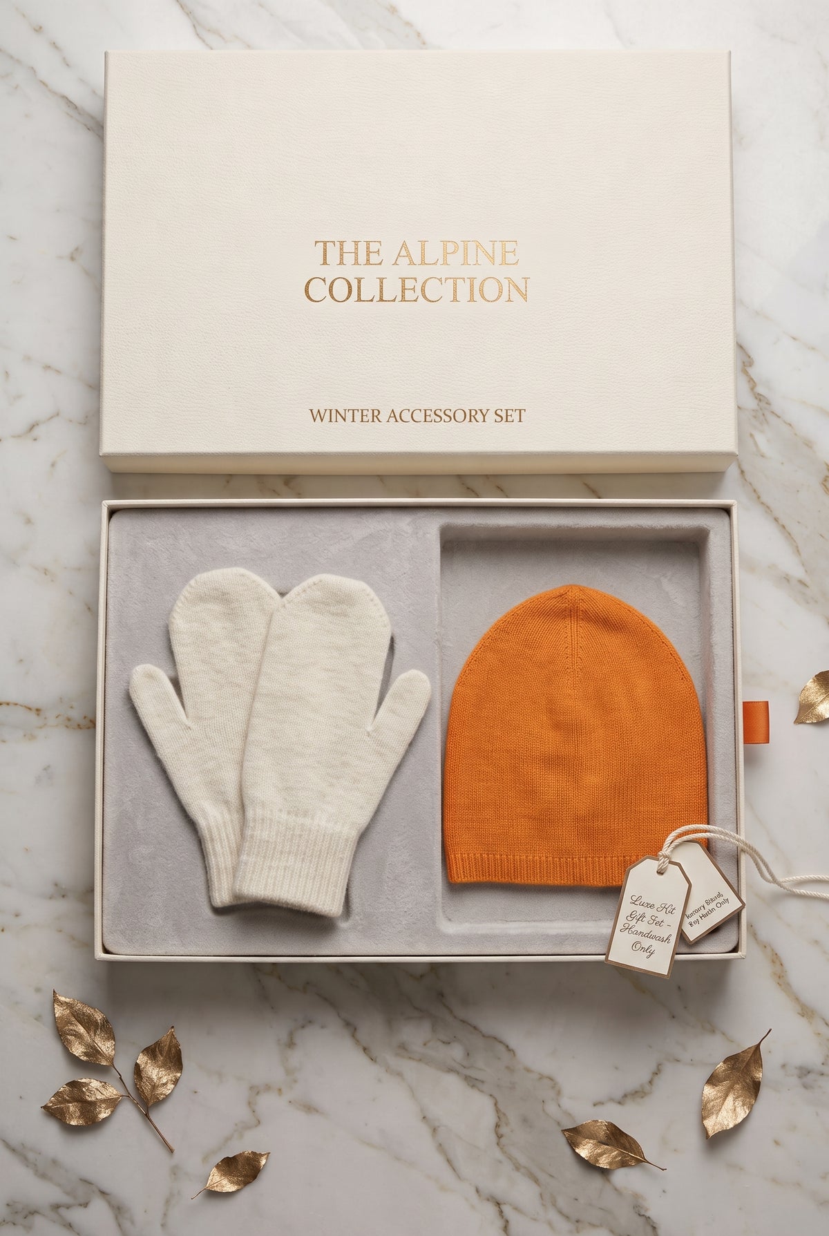 cotton wool blend gloves and beanie giftset