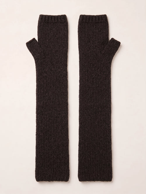 Brushed cashmere arm warmers