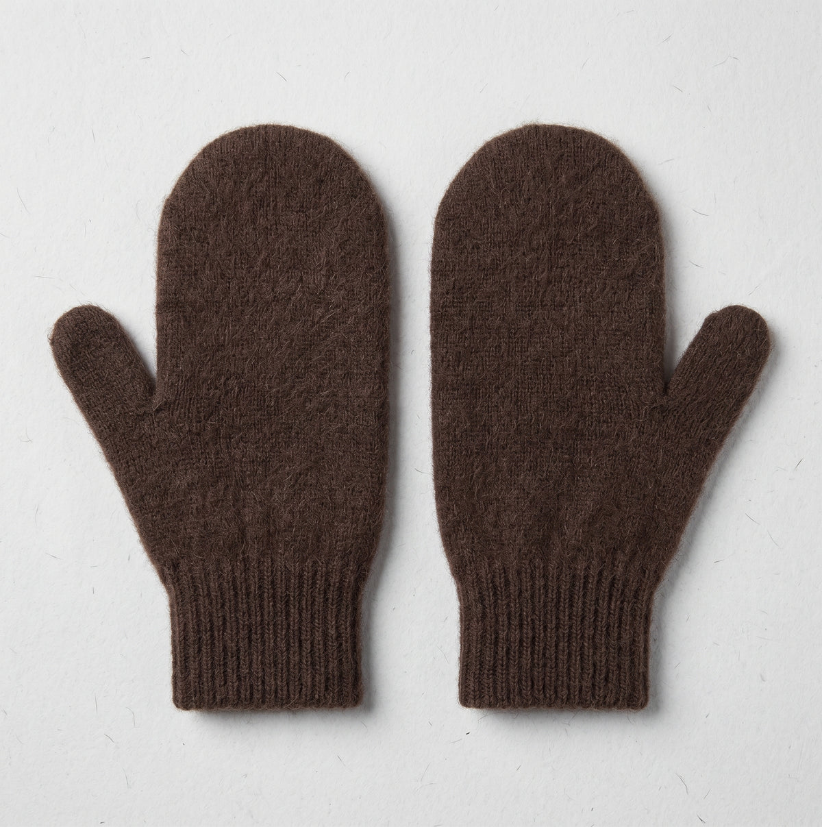 Brushed cashmere mittens