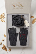 Sequins gloves and scarf giftset